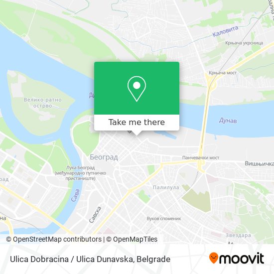 Ulica Dobracina / Ulica Dunavska map