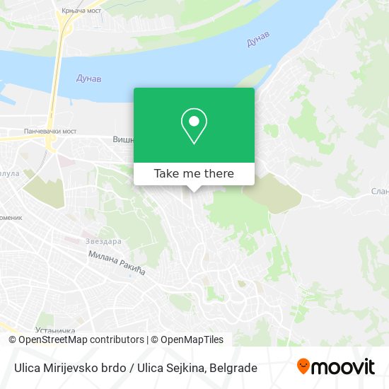 Ulica Mirijevsko brdo / Ulica Sejkina map