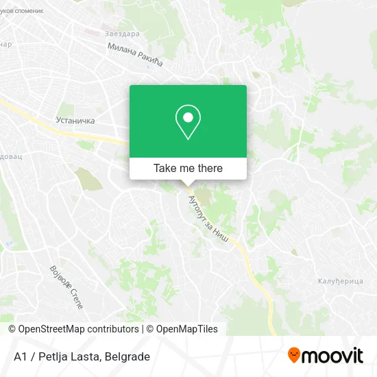A1 / Petlja Lasta map