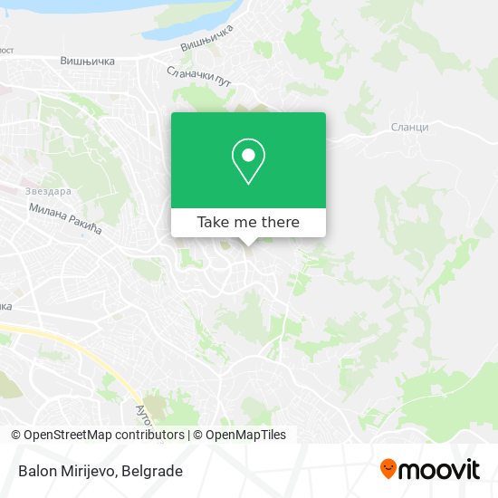 Balon Mirijevo map