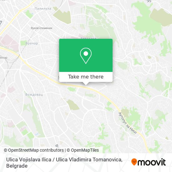 Ulica Vojislava Ilica / Ulica Vladimira Tomanovica map