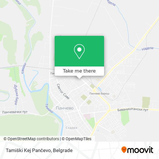 Tamiški Kej Pančevo map