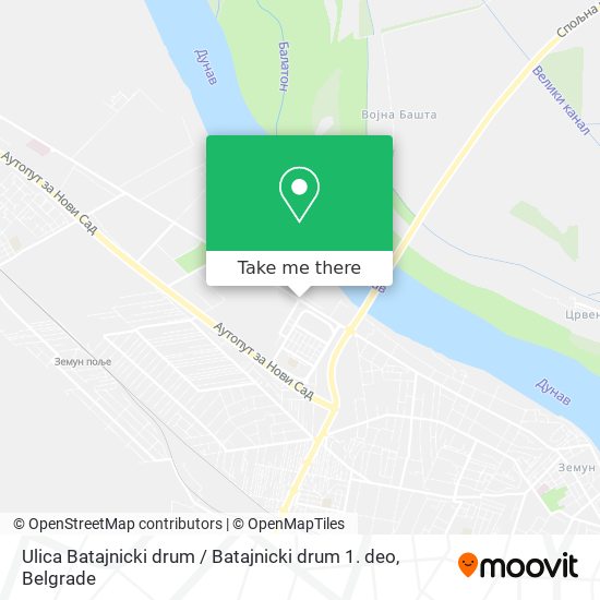 Ulica Batajnicki drum / Batajnicki drum 1. deo map