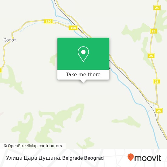 Улица Цара Душана map