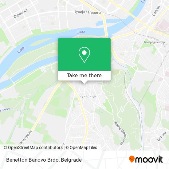 Benetton Banovo Brdo map