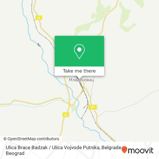 Ulica Brace Badzak / Ulica Vojvode Putnika map