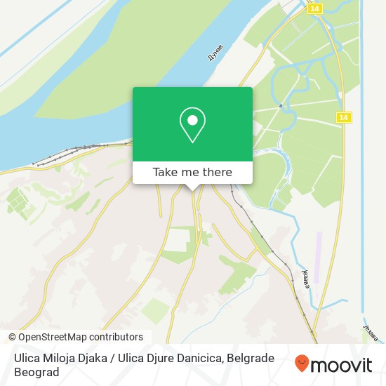 Ulica Miloja Djaka / Ulica Djure Danicica map