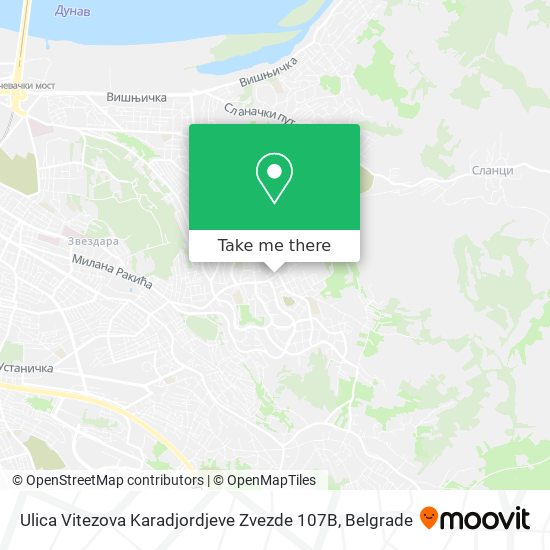 Ulica Vitezova Karadjordjeve Zvezde 107B map