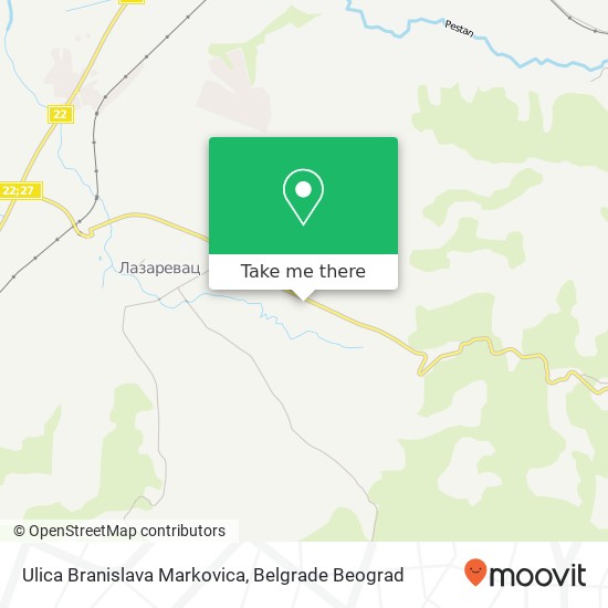 Ulica Branislava Markovica map