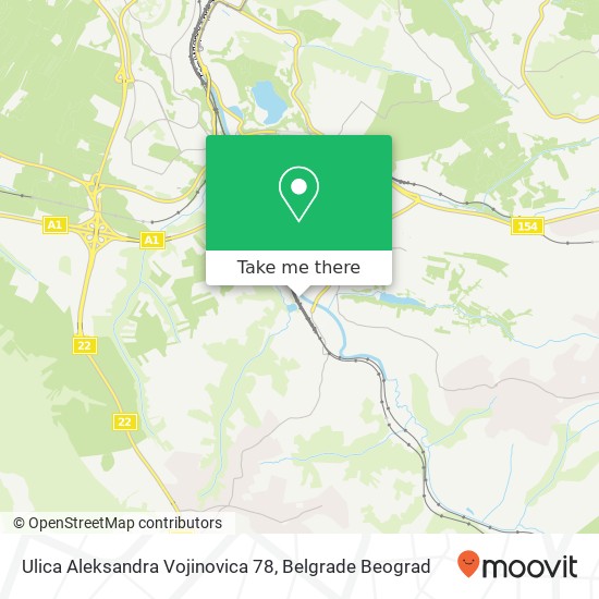 Ulica Aleksandra Vojinovica 78 map