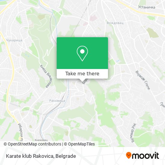 Karate klub Rakovica map