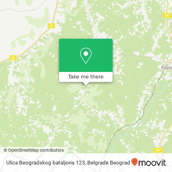 Ulica Beogradskog bataljona 123 map