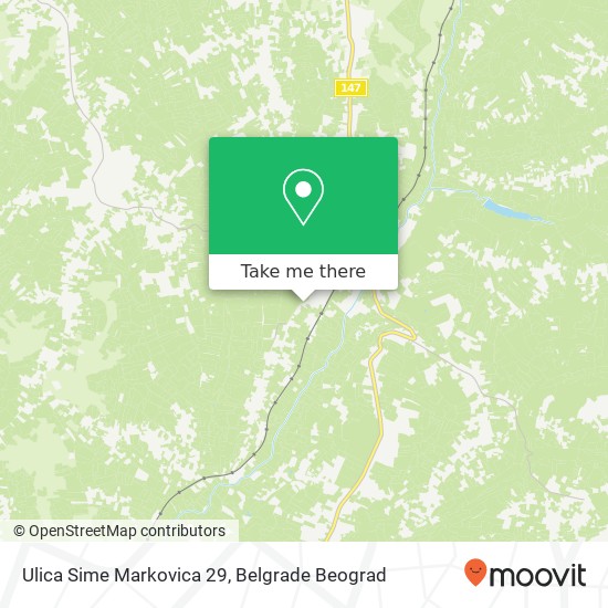 Ulica Sime Markovica 29 map