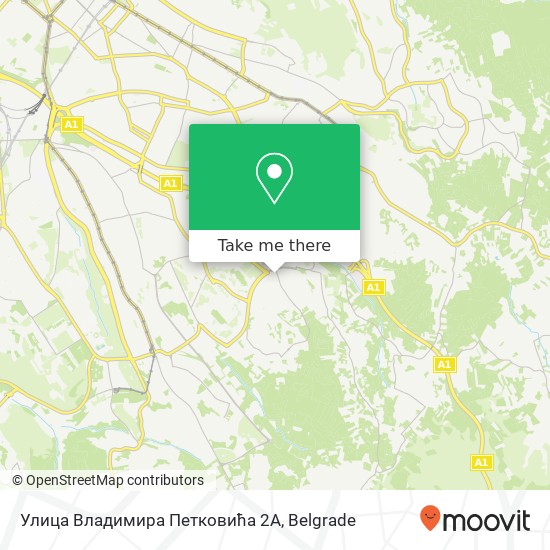 Улица Владимира Петковића 2А map