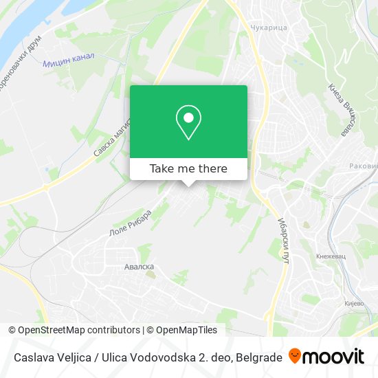 Caslava Veljica / Ulica Vodovodska 2. deo map