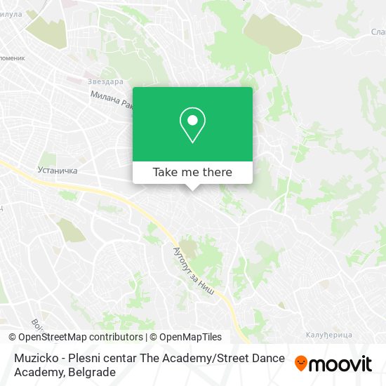 Muzicko - Plesni centar The Academy / Street Dance Academy map