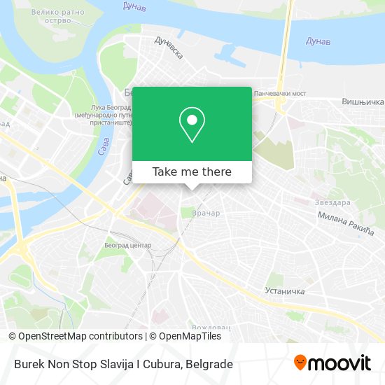 Burek Non Stop Slavija I Cubura map