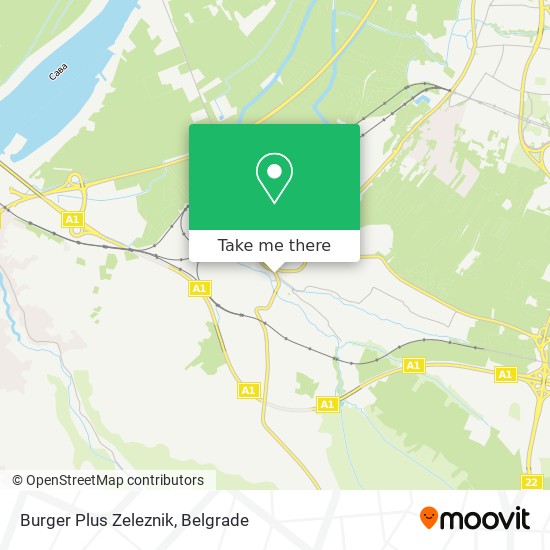 Burger Plus Zeleznik map