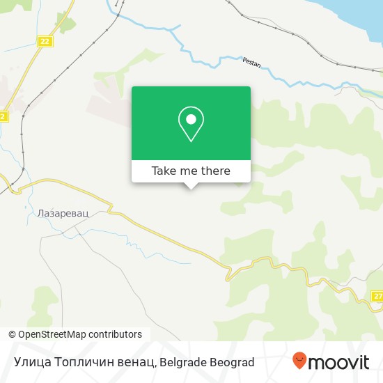 Улица Топличин венац map