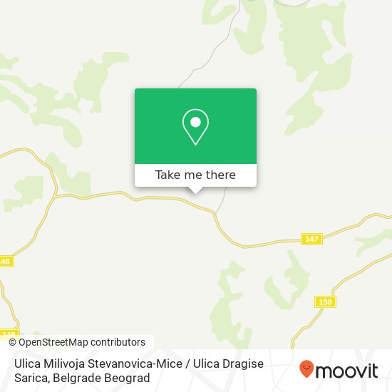 Ulica Milivoja Stevanovica-Mice / Ulica Dragise Sarica map