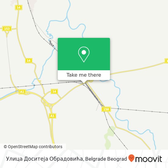 Улица Доситеја Обрадовића map