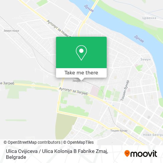 Ulica Cvijiceva / Ulica Kolonija B Fabrike Zmaj map
