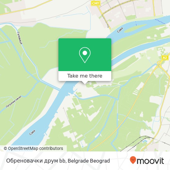 Обреновачки друм bb map