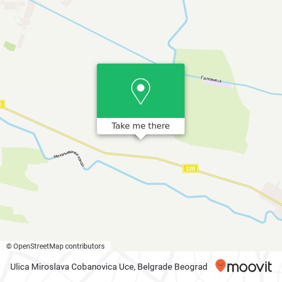 Ulica Miroslava Cobanovica Uce map