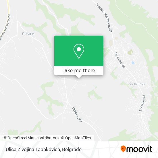 Ulica Zivojina Tabakovica map