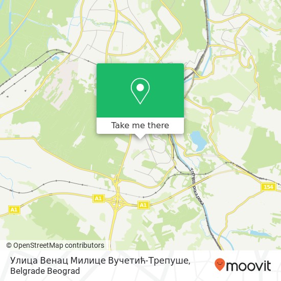 Улица Венац Милице Вучетић-Трепуше map