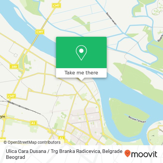 Ulica Cara Dusana / Trg Branka Radicevica map
