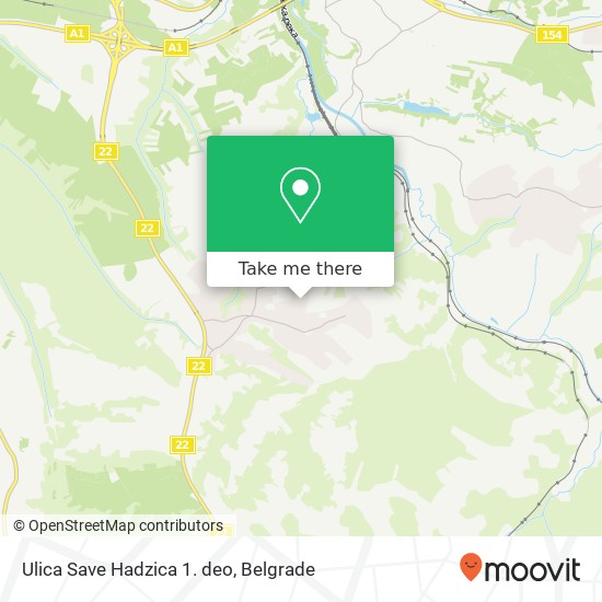 Ulica Save Hadzica 1. deo map