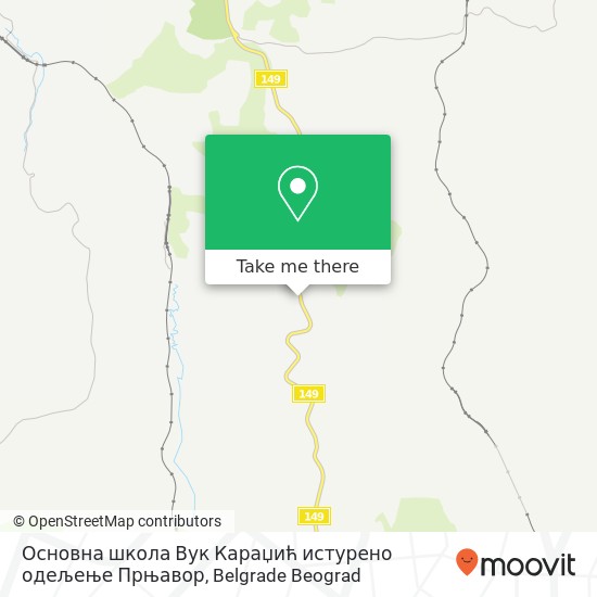 Основна школа Вук Караџић истурено одељење Прњавор map