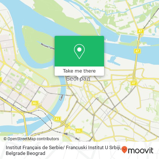 Institut Français de Serbie/ Francuski Institut U Srbiji map