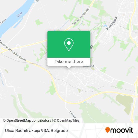 Ulica Radnih akcija 93A map