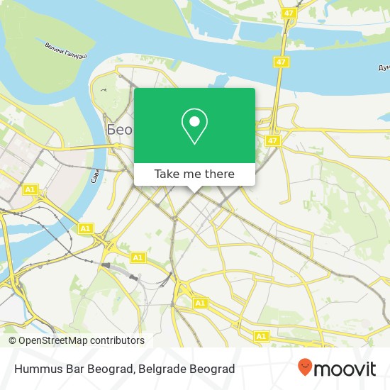 Hummus Bar Beograd map