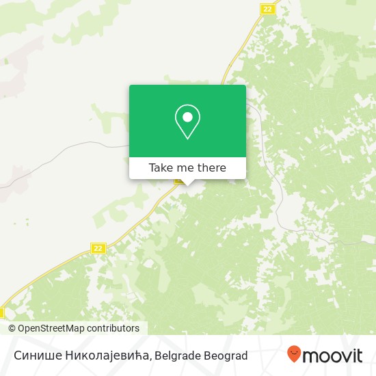 Синише Николајевића map