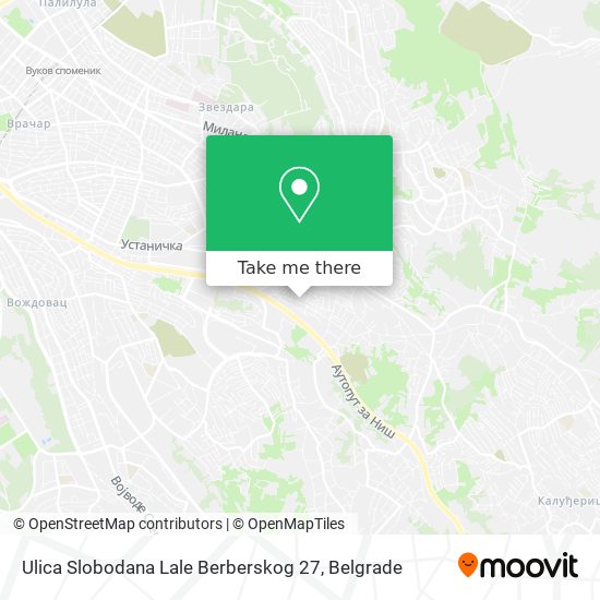 Ulica Slobodana Lale Berberskog 27 map