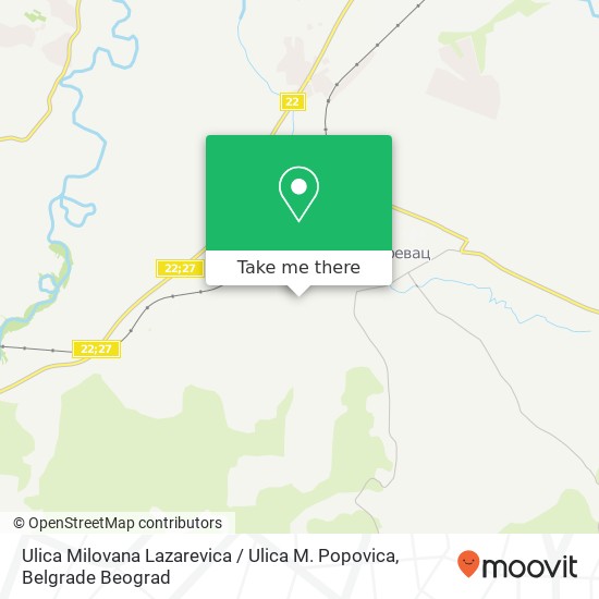 Ulica Milovana Lazarevica / Ulica M. Popovica map