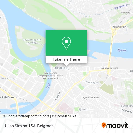 Ulica Simina 15A map