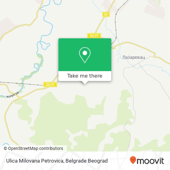 Ulica Milovana Petrovica map