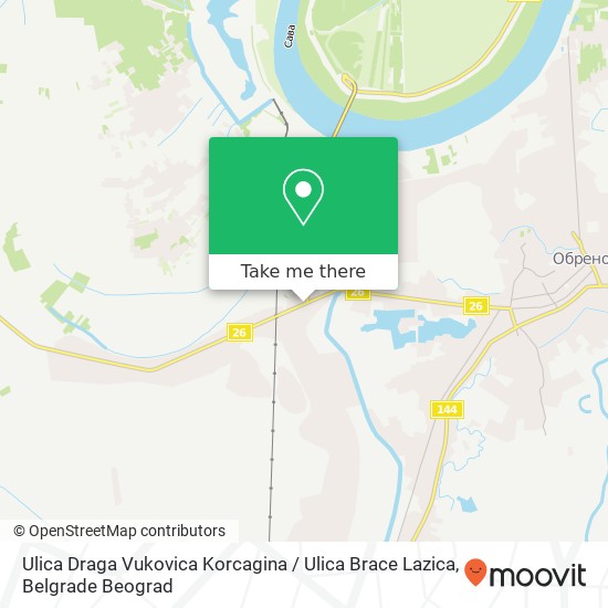 Ulica Draga Vukovica Korcagina / Ulica Brace Lazica map