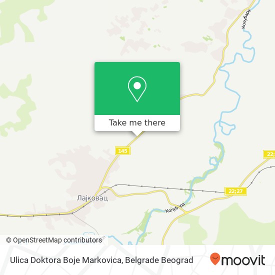 Ulica Doktora Boje Markovica map