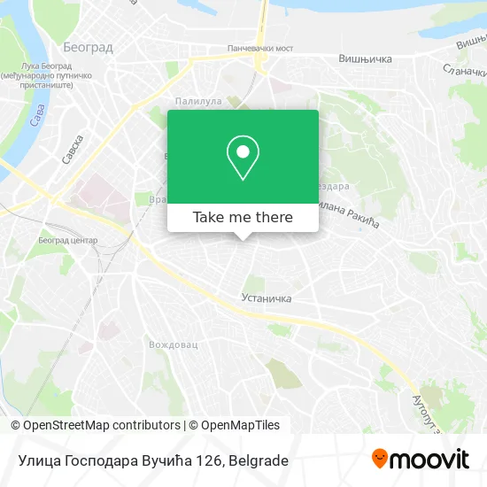 Улица Господара Вучића 126 map