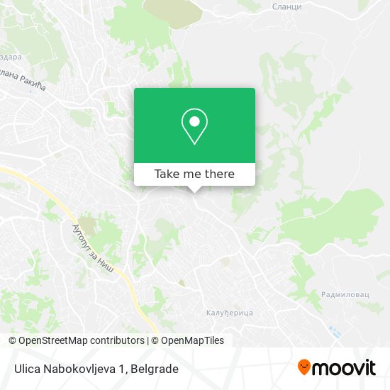 Ulica Nabokovljeva 1 map