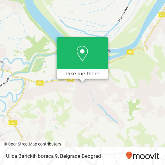 Ulica Barickih boraca 9 map