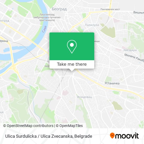Ulica Surdulicka / Ulica Zvecanska map