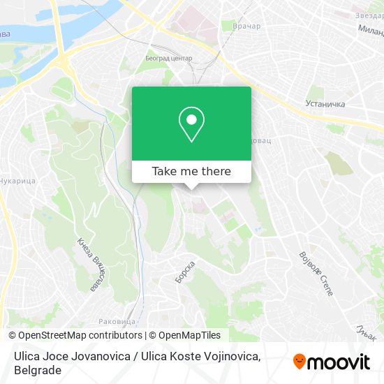 Ulica Joce Jovanovica / Ulica Koste Vojinovica map