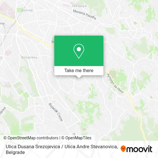 Ulica Dusana Srezojevica / Ulica Andre Stevanovica map