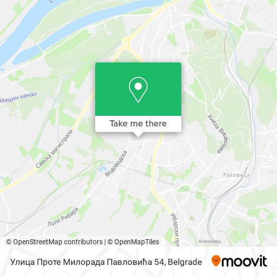 Улица Проте Милорада Павловића 54 map